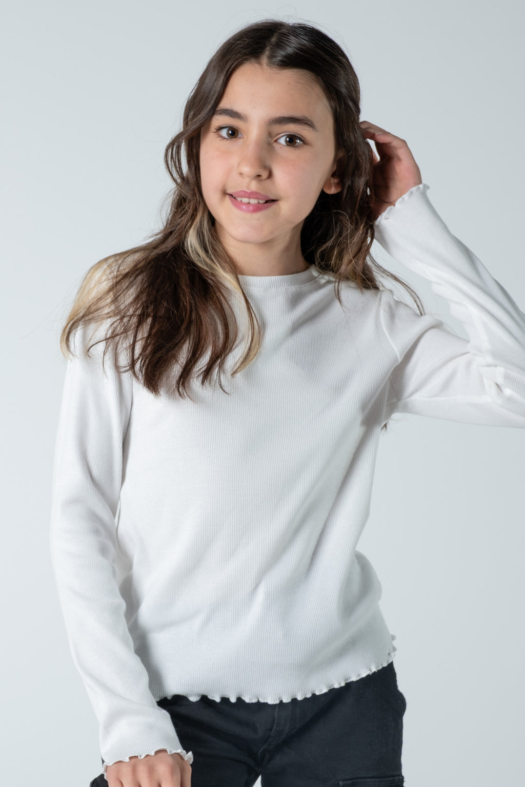 Kız Çocuk Uzun Kollu Fitilli Bluz – Rahat & Şık Tasarım (3 Renk Seçeneği)