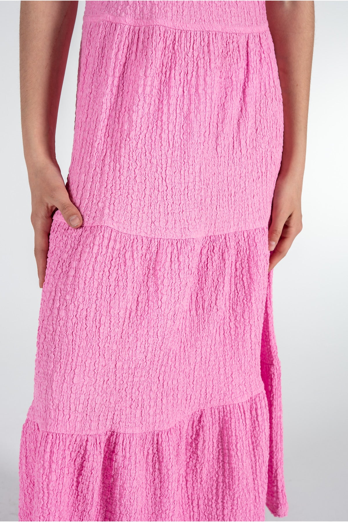 Kız Çocuk Bürümcük Elbise / Farklı Renk Seçenekleriyle - Pembe