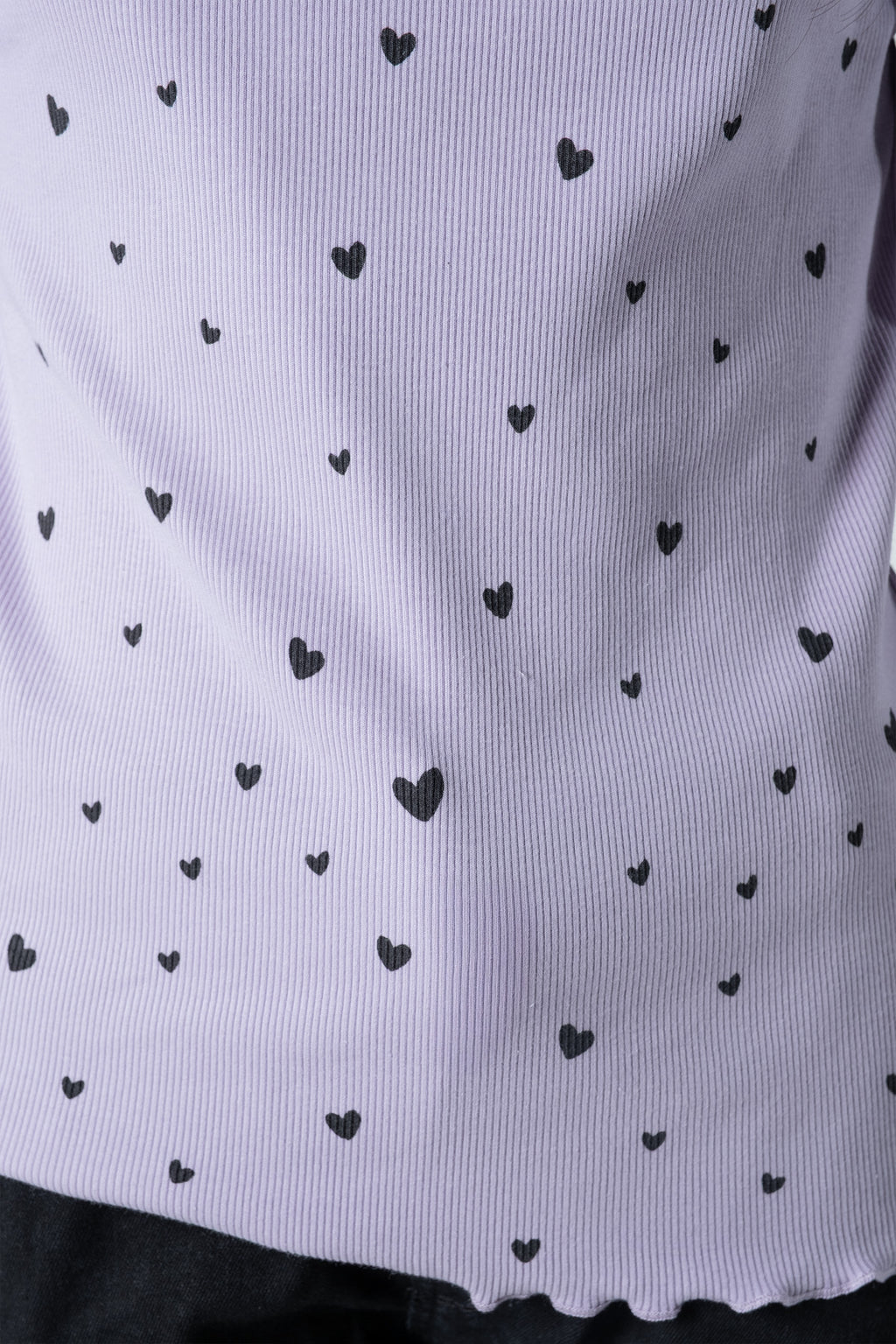 Kız Çocuk Uzun Kollu Fitilli Bluz / Rahat Ve Şık Tasarım / Farklı Renk Seçenekleriyle - Lila