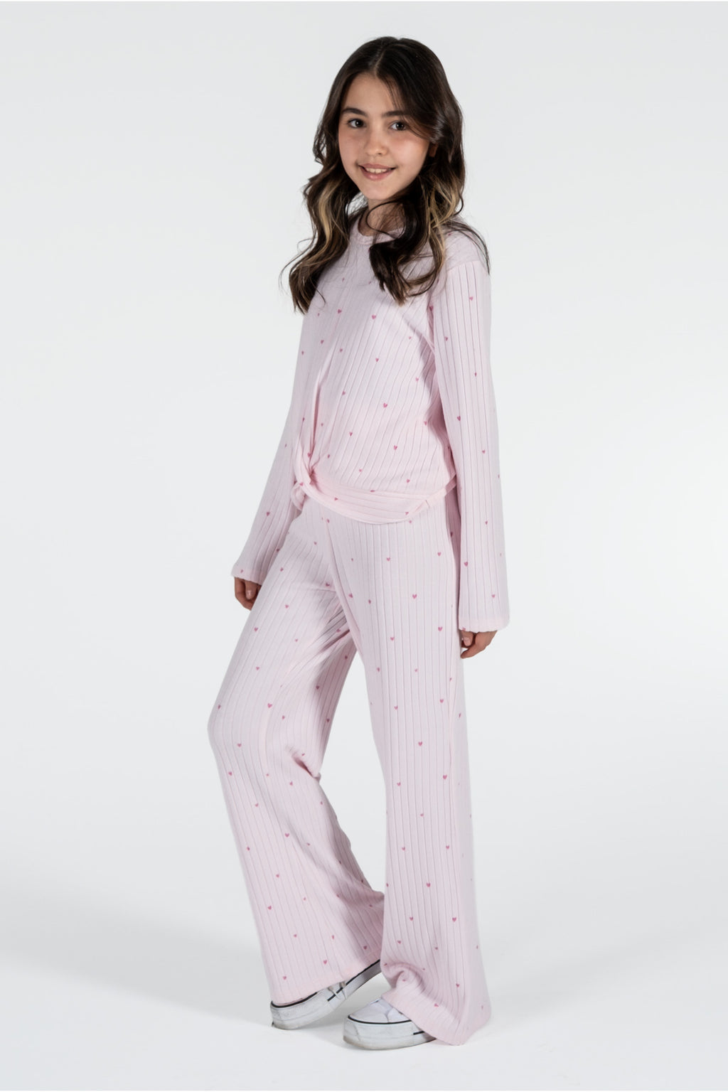 Kız Çocuk Uzun Kollu Alt Üst Takım - Rahat Ve Şık İki Parça Set - Pembe