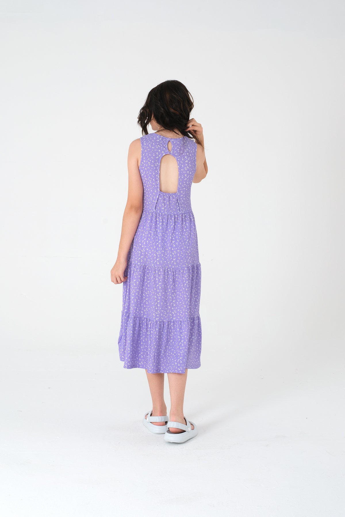 Kız Çocuk Bürümcük Elbise / Farklı Renk Seçenekleriyle - Lila