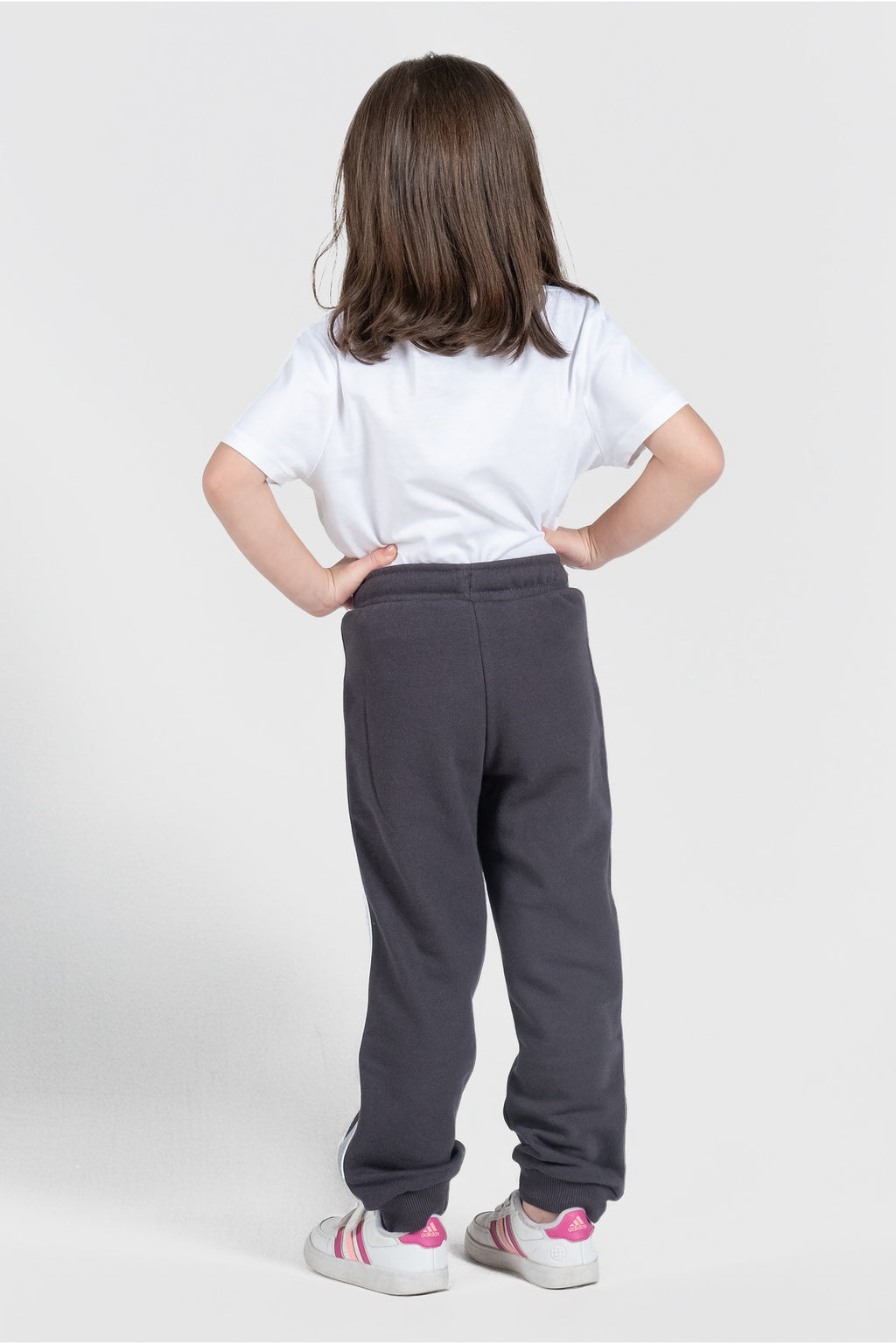 Çocuk Siyah Parlak Şerit Detaylı Pamuk Eşofman Altı -