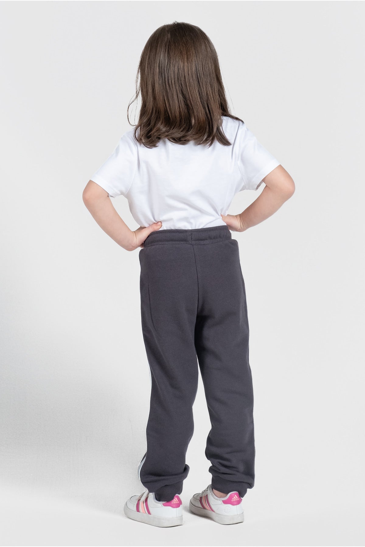 Çocuk Siyah Parlak Şerit Detaylı Pamuk Eşofman Altı -