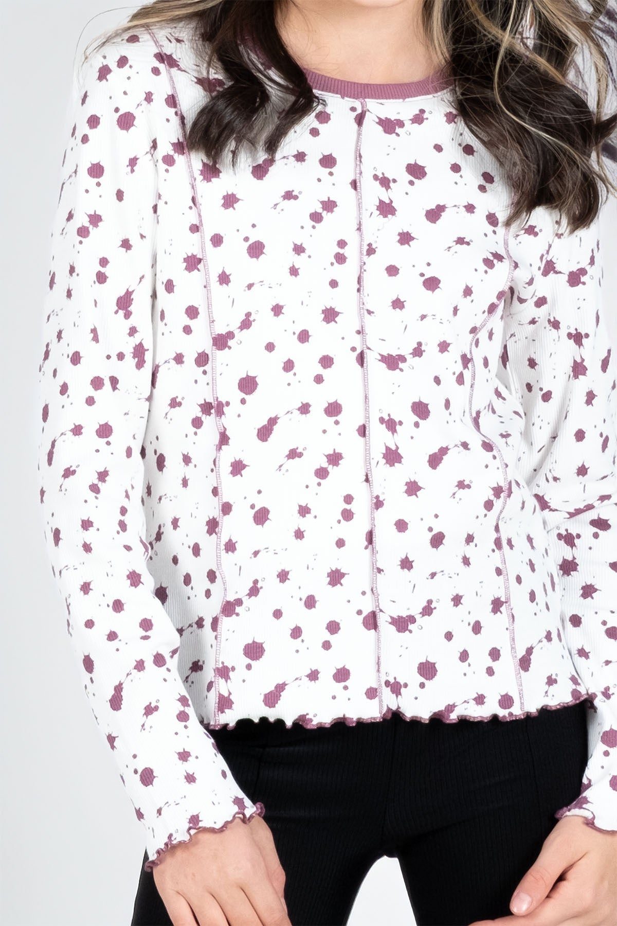 Rahat Ve Şık Çiçek Desenli Kız Çocuk Uzun Kollu Tişört – Esnek Ve Yumuşak Kumaş