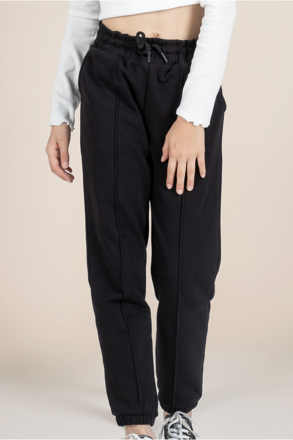 Kız Çocuk Rahat Kesim Eşofman Altı - Siyah