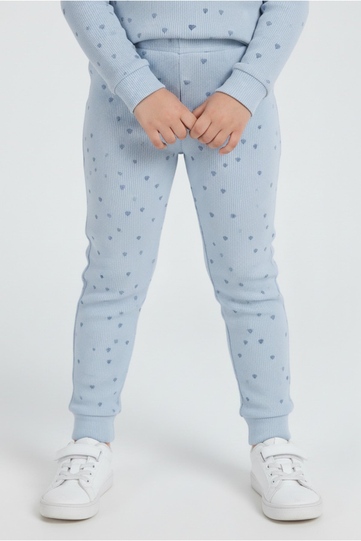 Kız Çocuk Puantiyeli Kapüşonlu Takım – 3 Renk Seçeneği