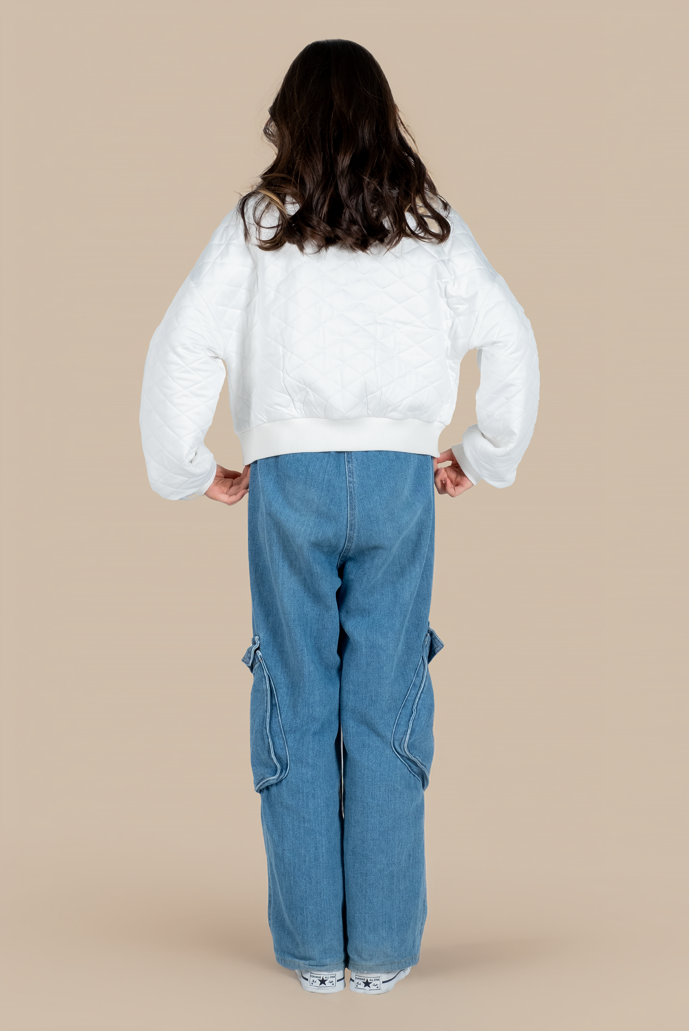 Kız Çocuk Kapitone Ceket – Kelebek Detaylı, Fermuarlı & Düğmeli | 3 Renk Seçeneği