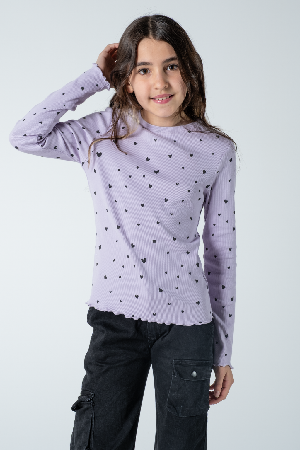 Kız Çocuk Uzun Kollu Fitilli Bluz – Rahat & Şık Tasarım (3 Renk Seçeneği)