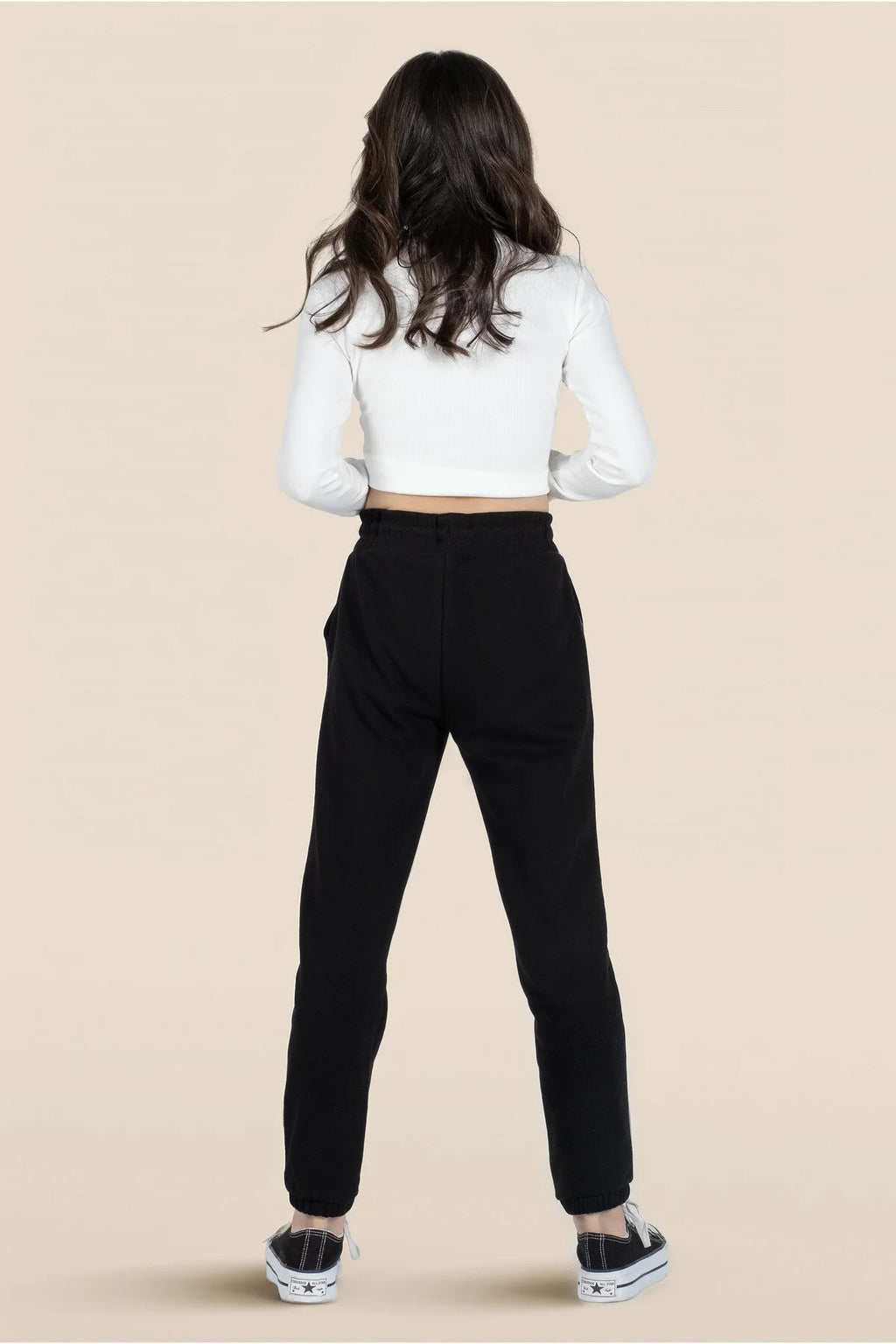 Kız Çocuk Rahat Kesim Eşofman Altı – Siyah, Esnek & Konforlu Kumaş