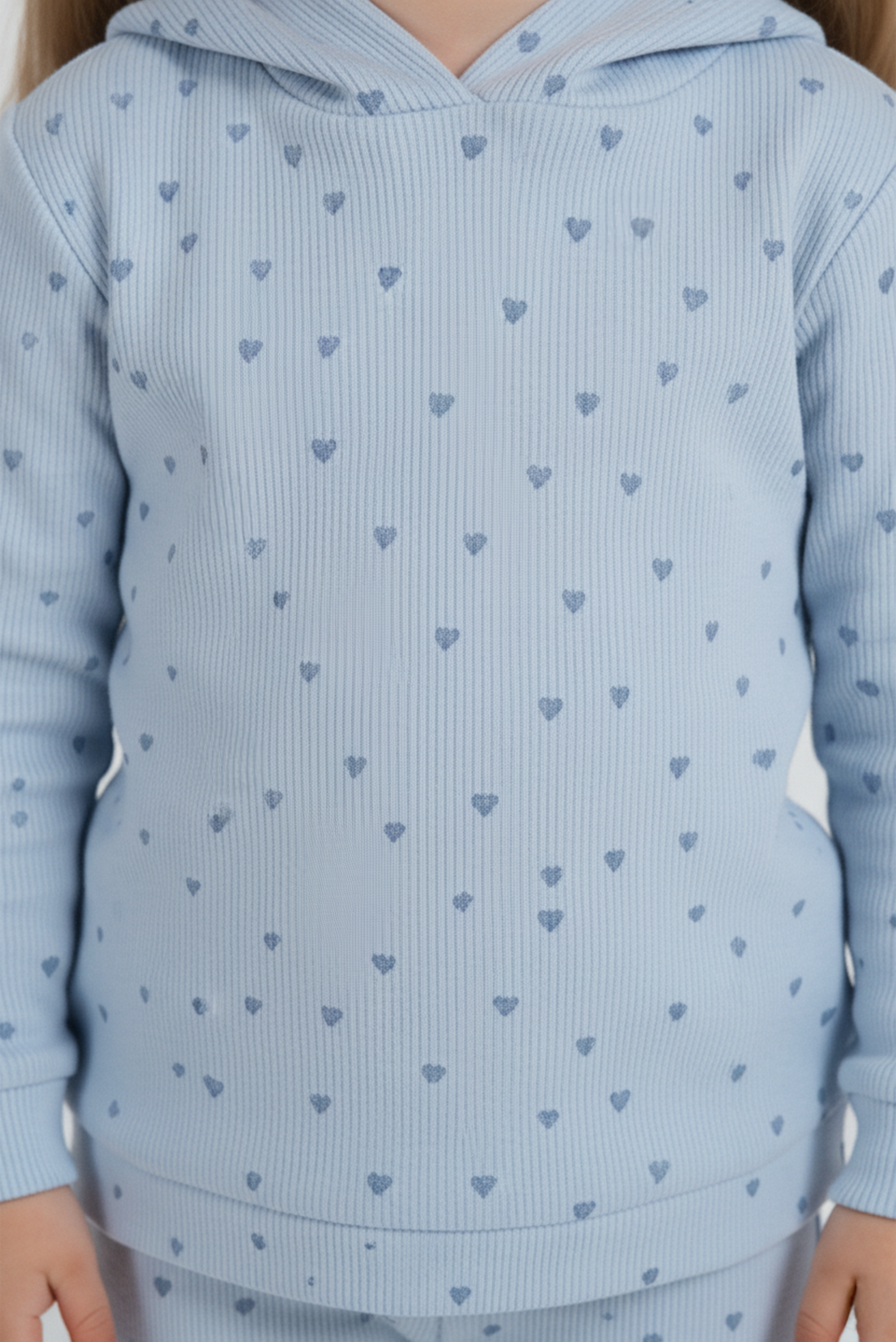 Kız Çocuk Puantiyeli Kapüşonlu Takım – 3 Renk Seçeneği